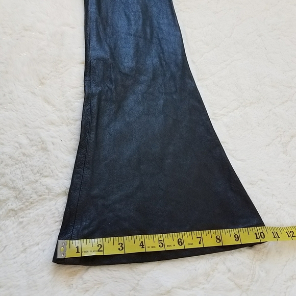 Theory Shimona Lambskin Leather Flare Pants - Picture 5 of 12